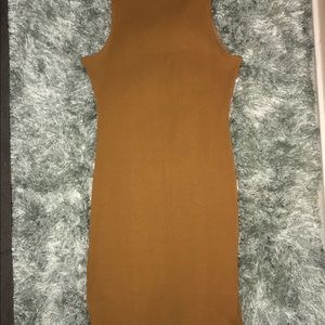 Need somebody Ribbed Dress-Mustard